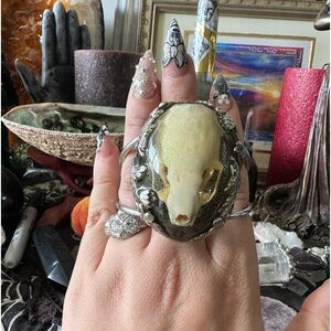 Evil pawn jewelry skull baby cuff bracelet